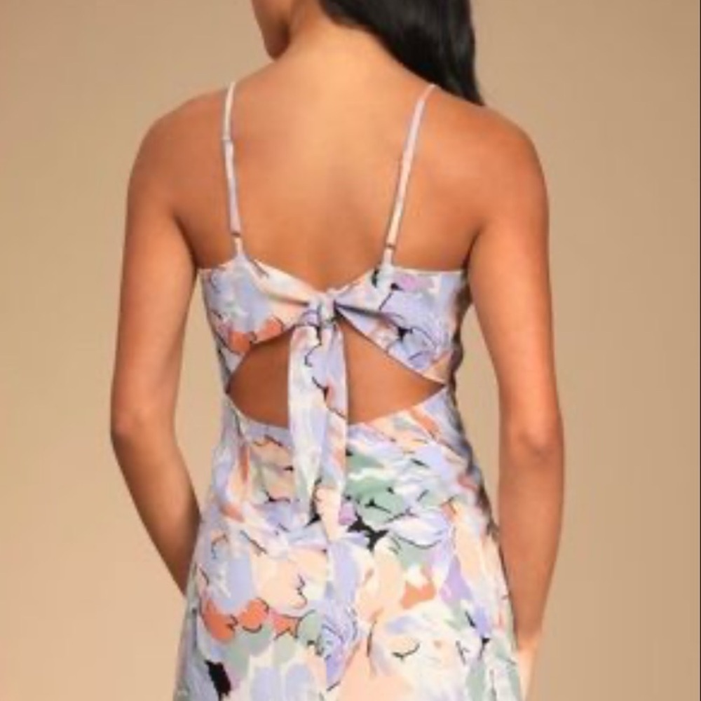 Lulu's Pastel Floral Sleeveless Dress - Picture 2 of 9